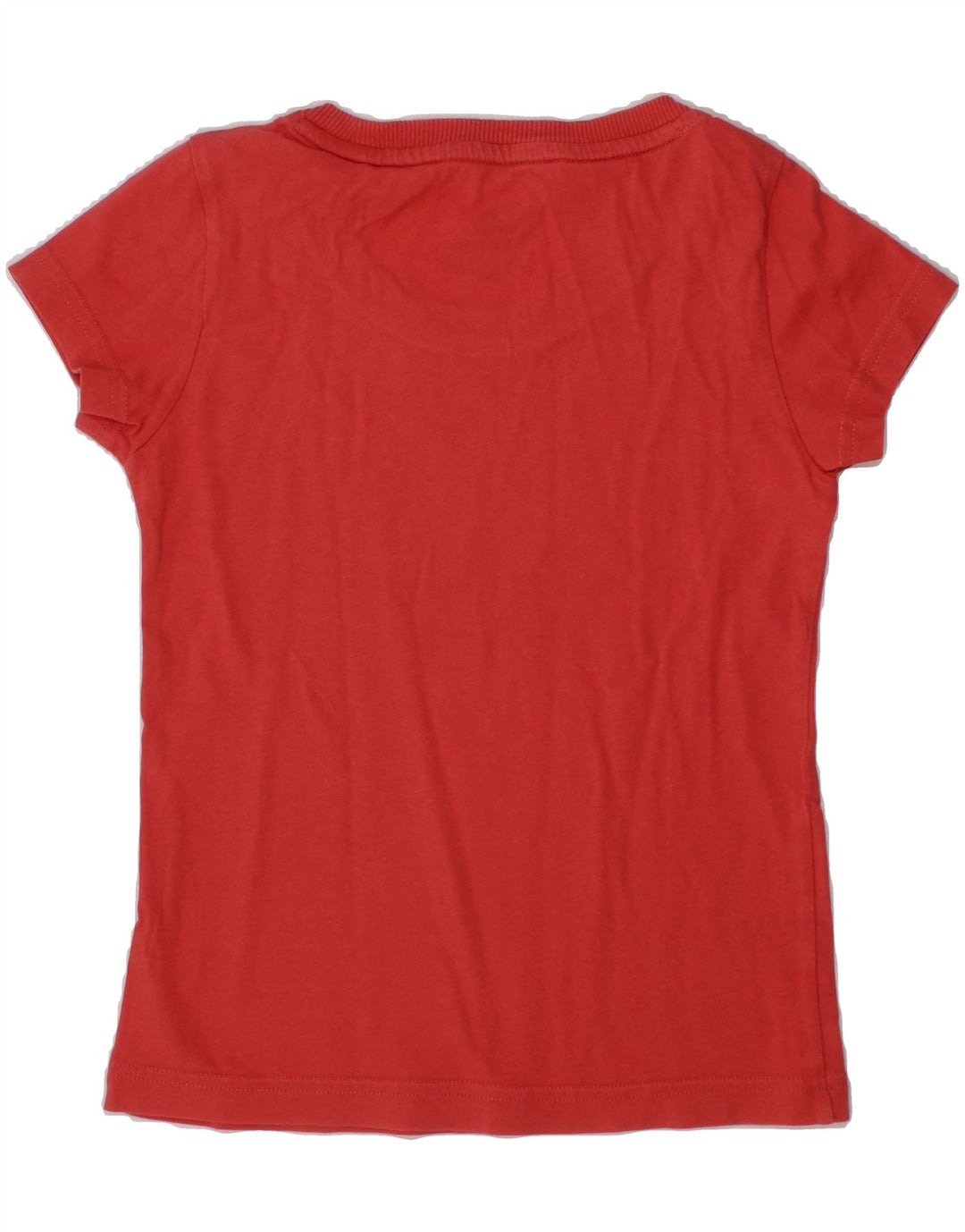ADIDAS Girls Graphic T-Shirt Top 7-8 Years Red Vintage Adidas and Second-Hand Adidas from Messina Hembry 