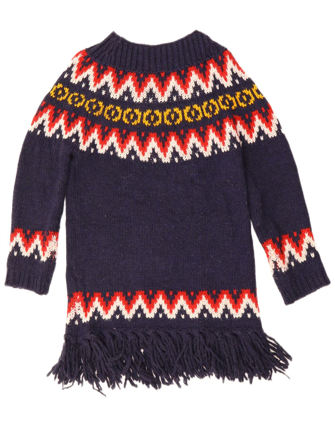 Suéter feminino Benetton com gola canoa Reino Unido 10 pequeno azul marinho acrílico