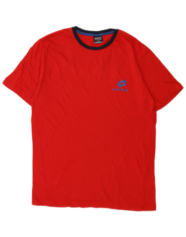 Camiseta masculina Lotto Top IT 52 XL algodão vermelho