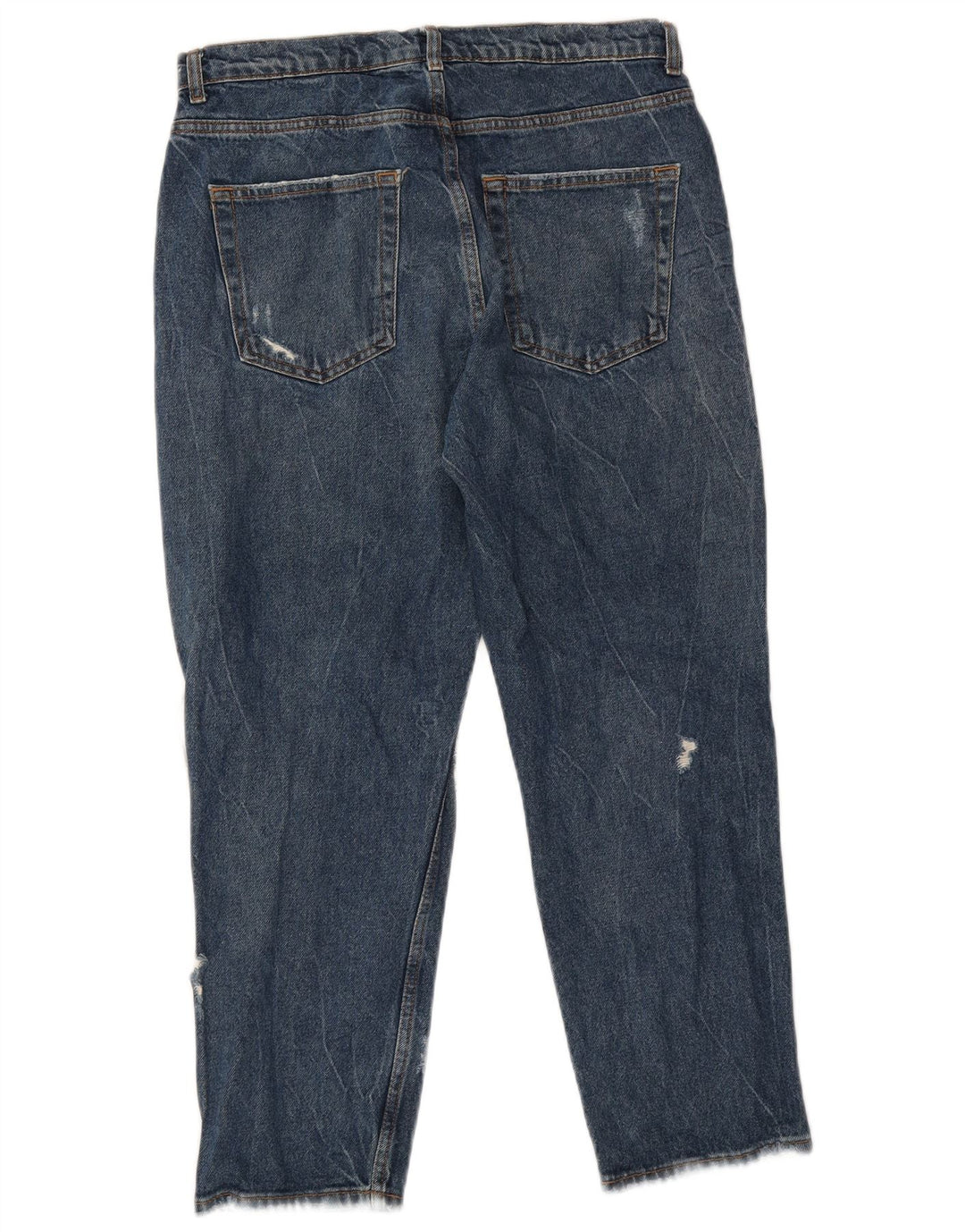 Zara Mens Jeans recortados desgastados EU 40 Médio W31 L26 Azul