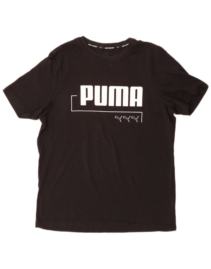 Camiseta masculina PUMA Graphic Top médio algodão preto