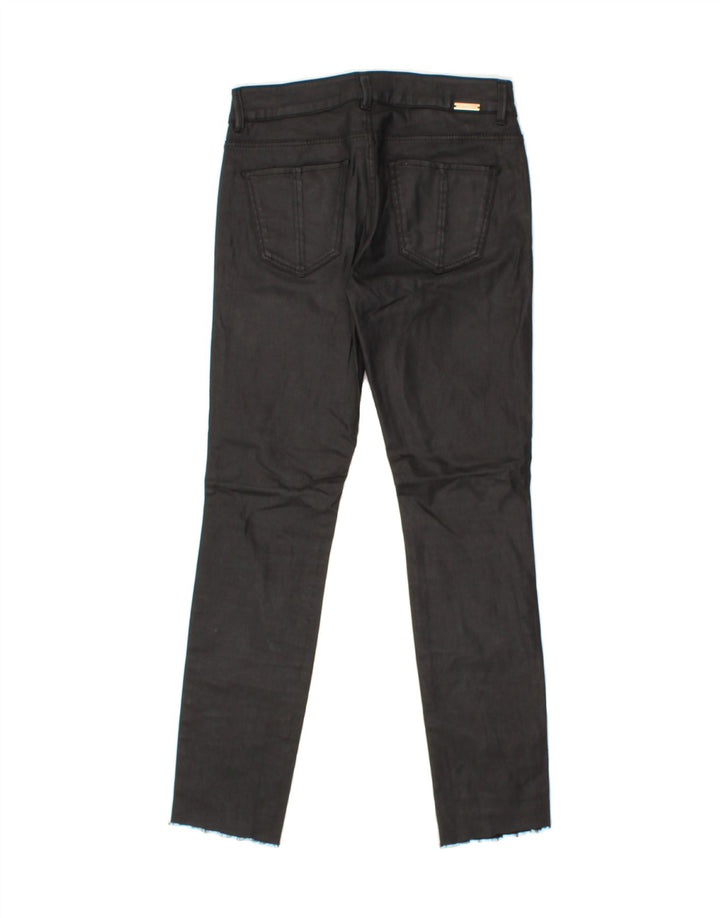 MASSIMO DUTTI Womens Waxed Skinny Casual Trousers W28 L26  Black Vintage Massimo Dutti and Second-Hand Massimo Dutti from Messina Hembry 