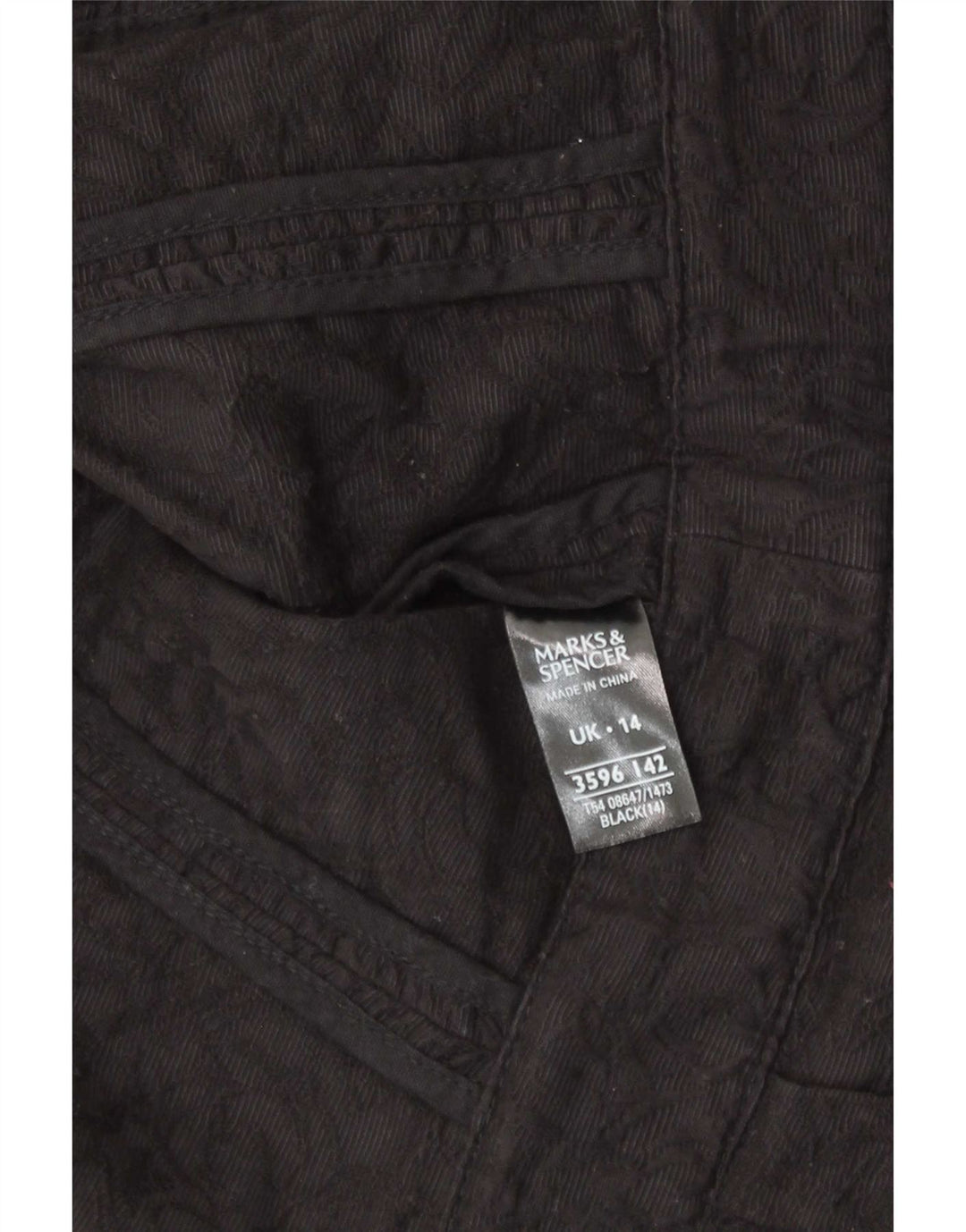 Jaqueta blazer feminina Marks & Spencer manga 3/4 Reino Unido 14 grande preta