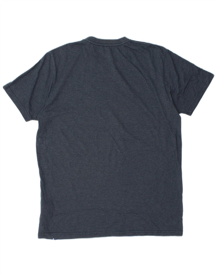 Camiseta masculina Weird Fish Top médio algodão azul marinho