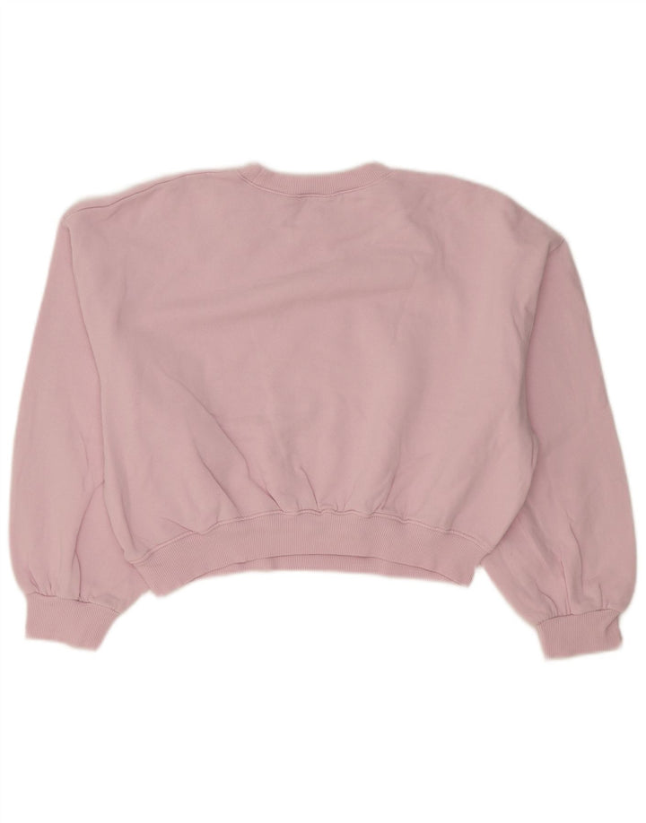 Zara Womens Crop Oversized Moletom Jumper Reino Unido 10 Pequeno Rosa