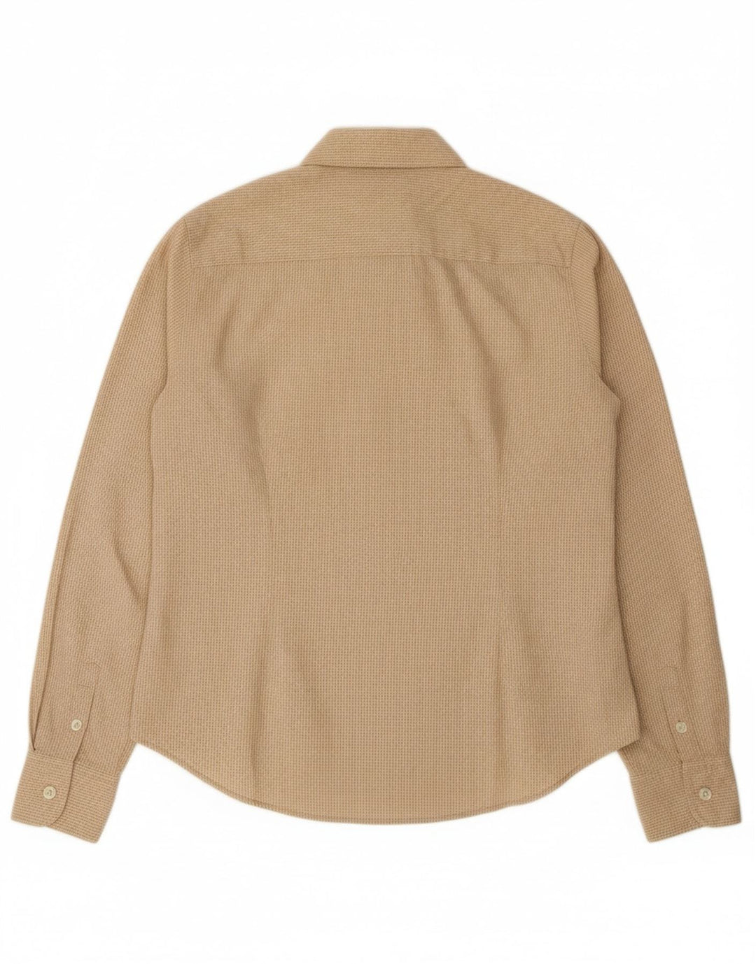 Camisa feminina TOMMY HILFIGER EUA 8 algodão xadrez bege médio