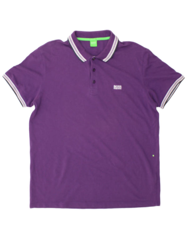 Camisa polo masculina Hugo Boss 2XL algodão roxo