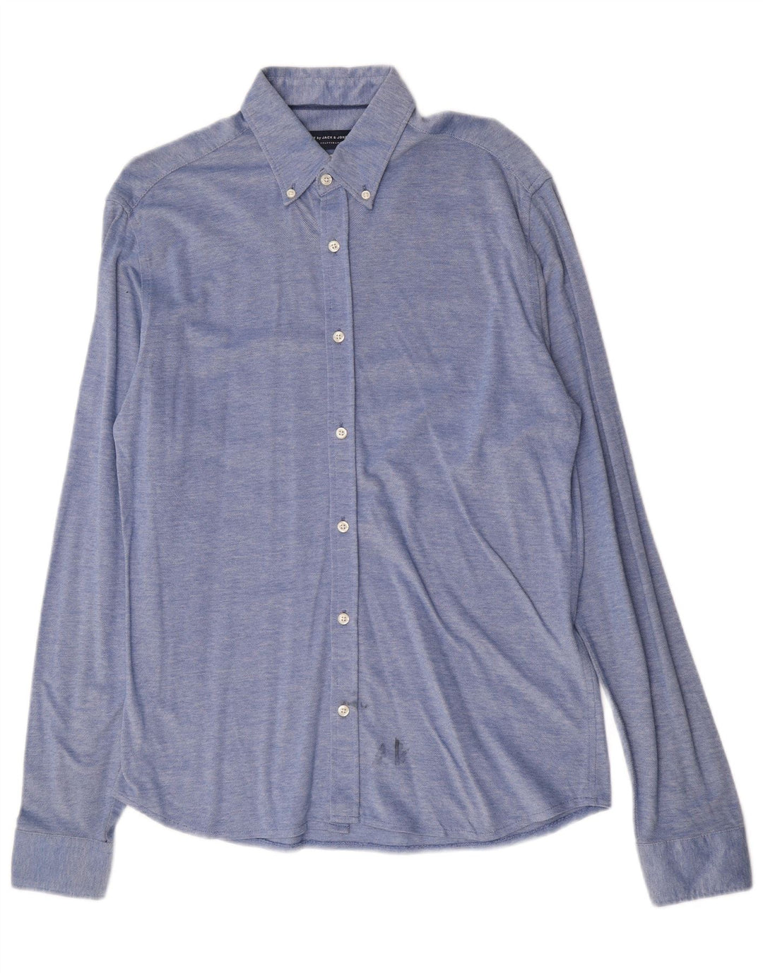 Camisa masculina Jack & Jones pequena azul algodão