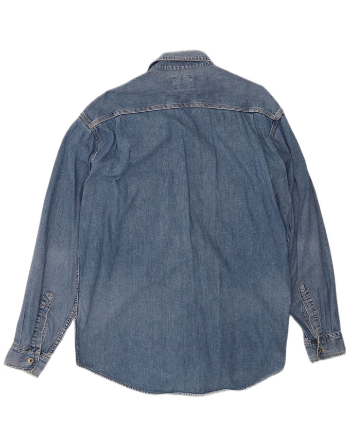 Camisa jeans masculina PEPE JEANS grande algodão azul