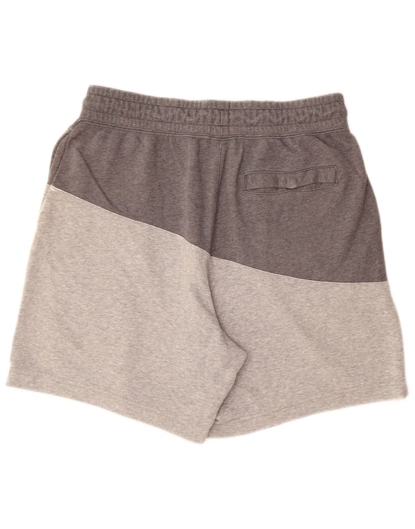 Shorts esportivos masculinos NIKE grandes cinza colorblock algodão