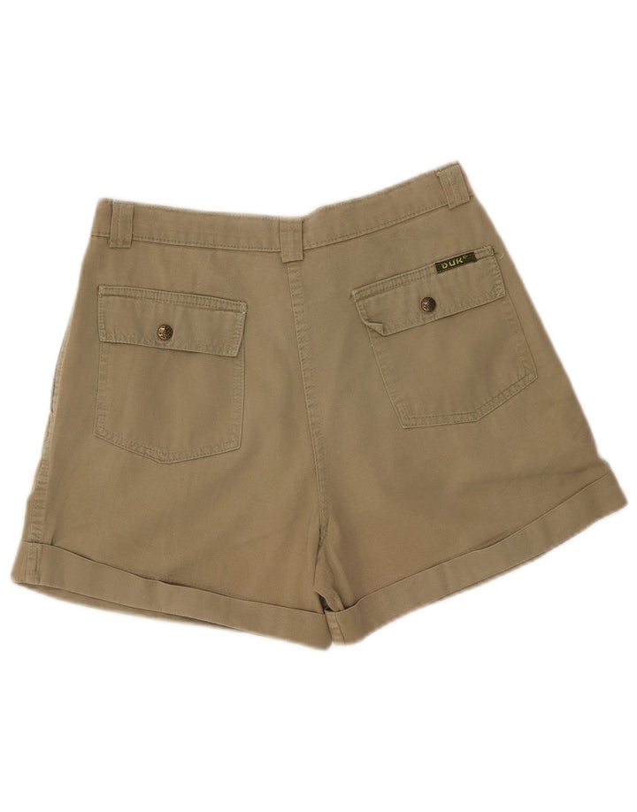 Shorts Chino feminino vintage de cintura alta W28 médio cáqui