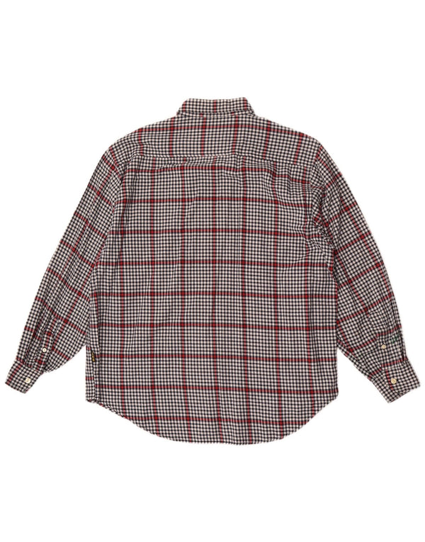 Camisa masculina Lee grande algodão guingão cinza