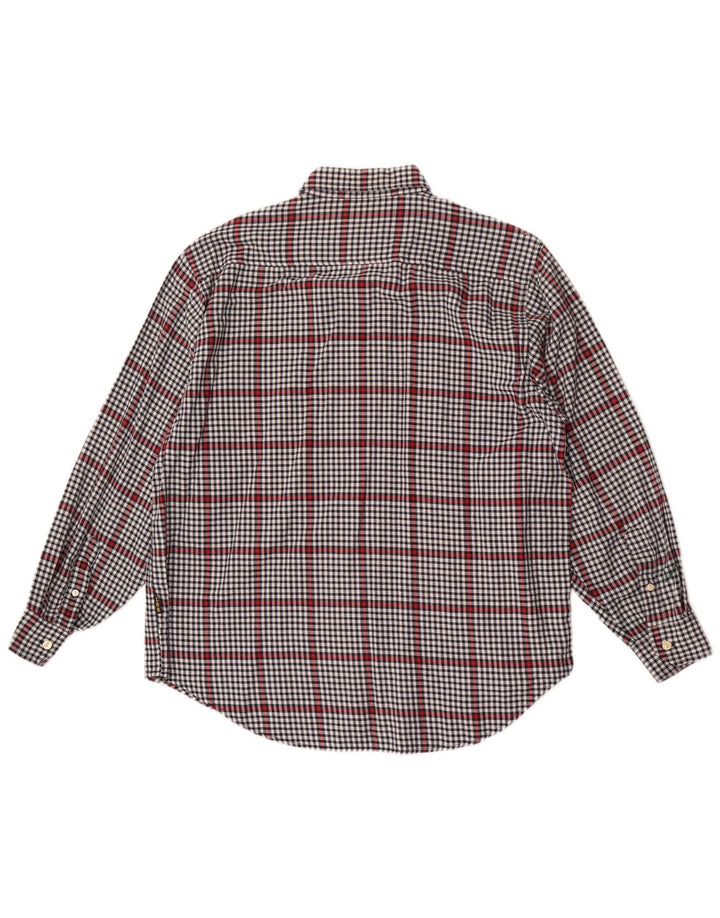 Camisa masculina Lee grande algodão guingão cinza