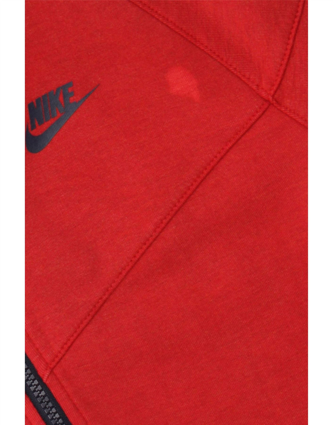 Suéter Nike masculino com capuz e zíper pequeno algodão vermelho