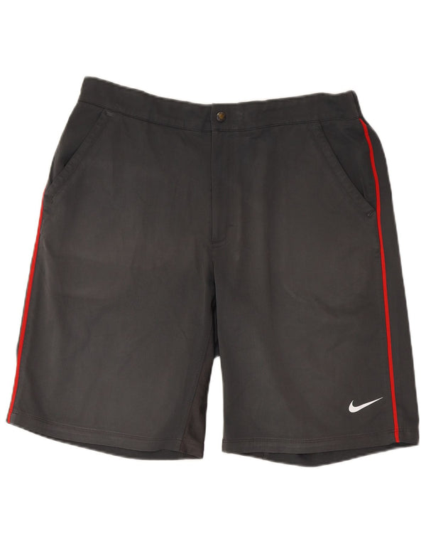 Shorts esportivos masculinos NIKE Dri Fit grande poliéster cinza