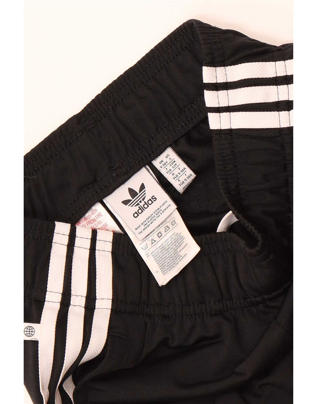 Adidas meninos calças de treino joggers 9-10 anos preto poliéster