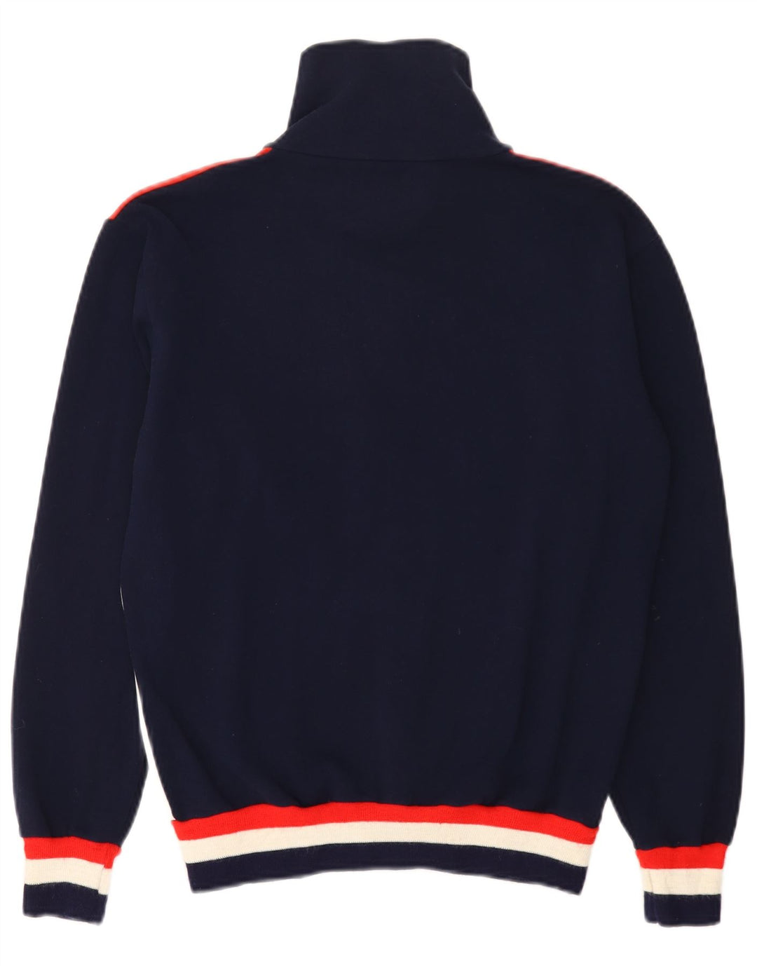 GRIFONI moletom masculino com zíper e gola jumper IT 48 pequeno bloco colorido azul marinho