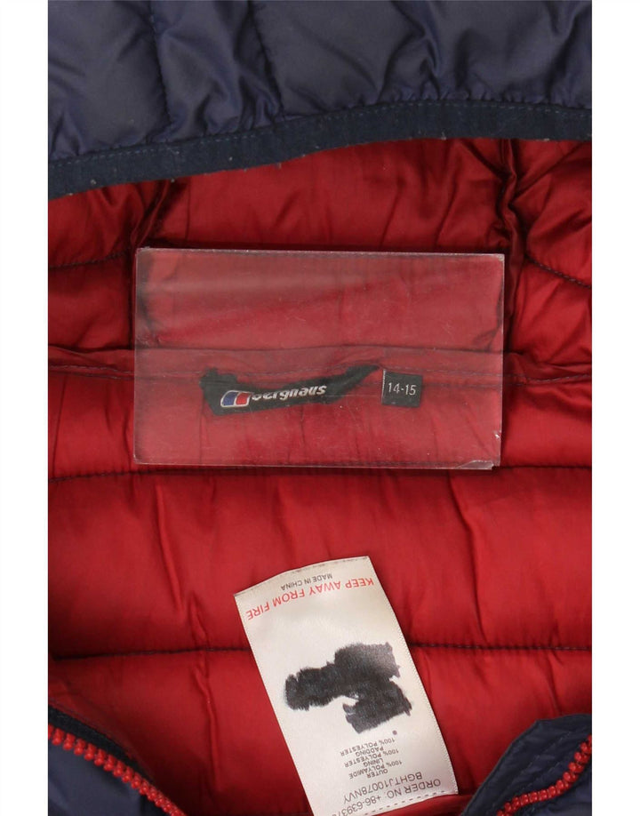 Jaqueta acolchoada com capuz Berghaus Boys 14-15 anos azul marinho poliéster