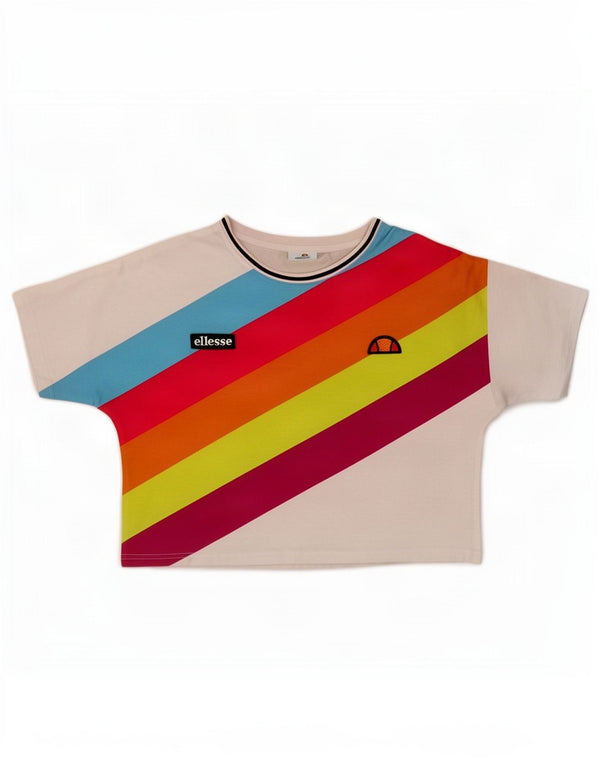 Camiseta feminina Ellesse Crop Graphic UK 12 Medium White Colourblock