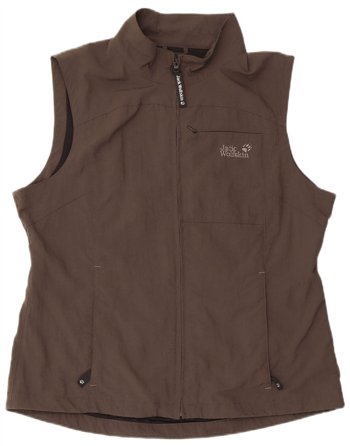 Jaqueta feminina sem mangas JACK WOLFSKIN Reino Unido 18/20 XL cinza