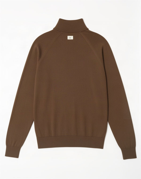 Suéter masculino Gap com zíper e gola XS em lã Merino cáqui