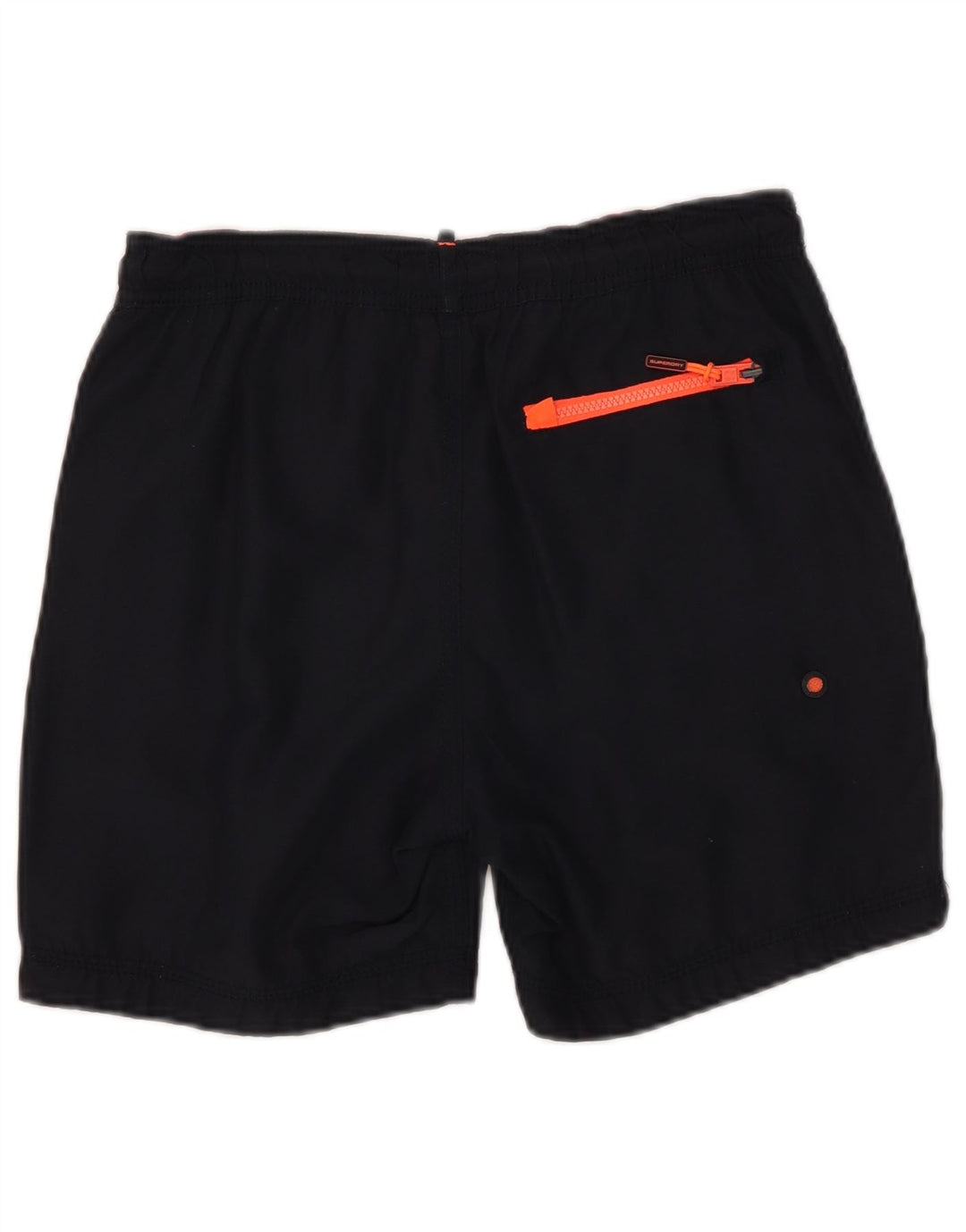 Shorts de natação femininos Superdry UK 10 poliéster azul marinho pequeno