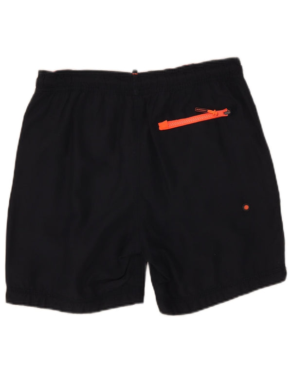 Shorts de natação femininos Superdry UK 10 poliéster azul marinho pequeno