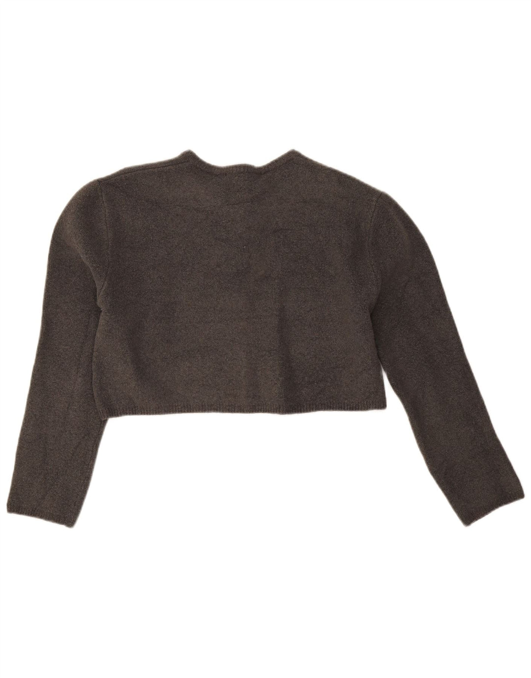 Zara Suéter Cardigan Feminino Crop Oversized Reino Unido 10 Pequeno Cinza