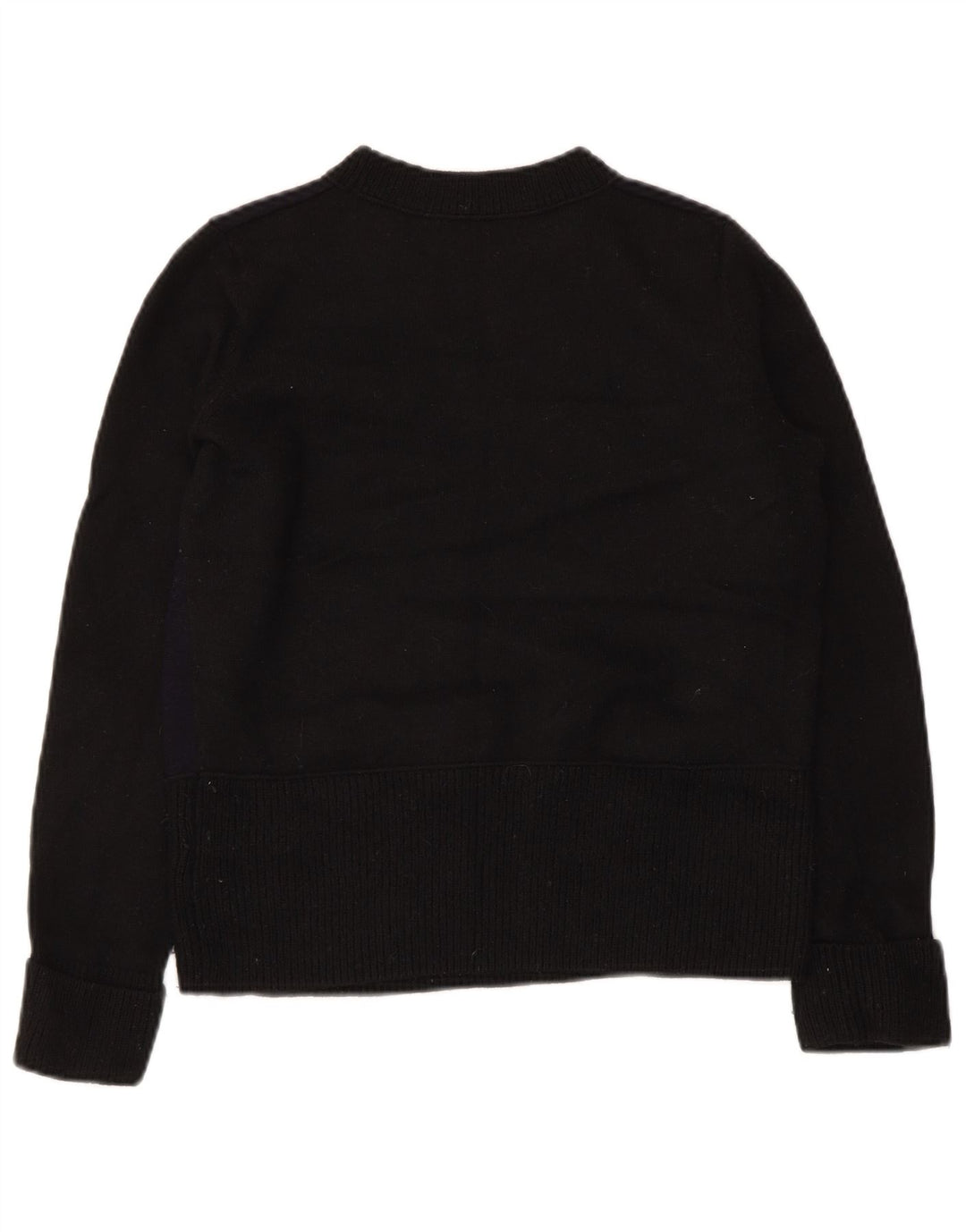 Suéter feminino Cos com gola redonda UK 10 lã preta pequena