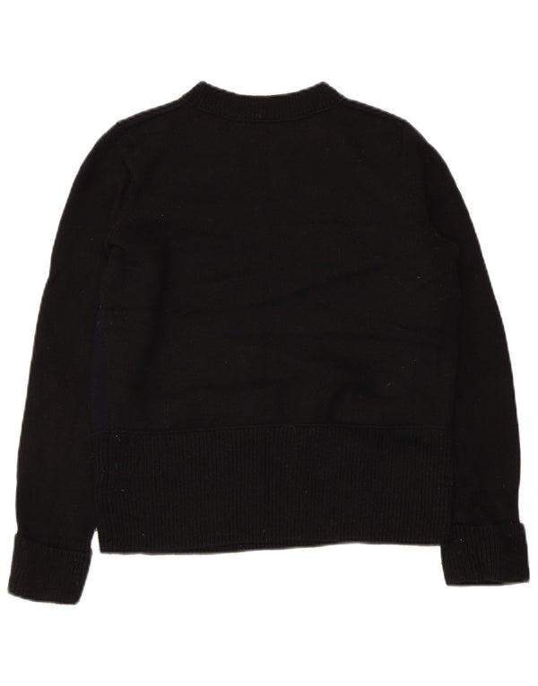Suéter feminino Cos com gola redonda UK 10 lã preta pequena