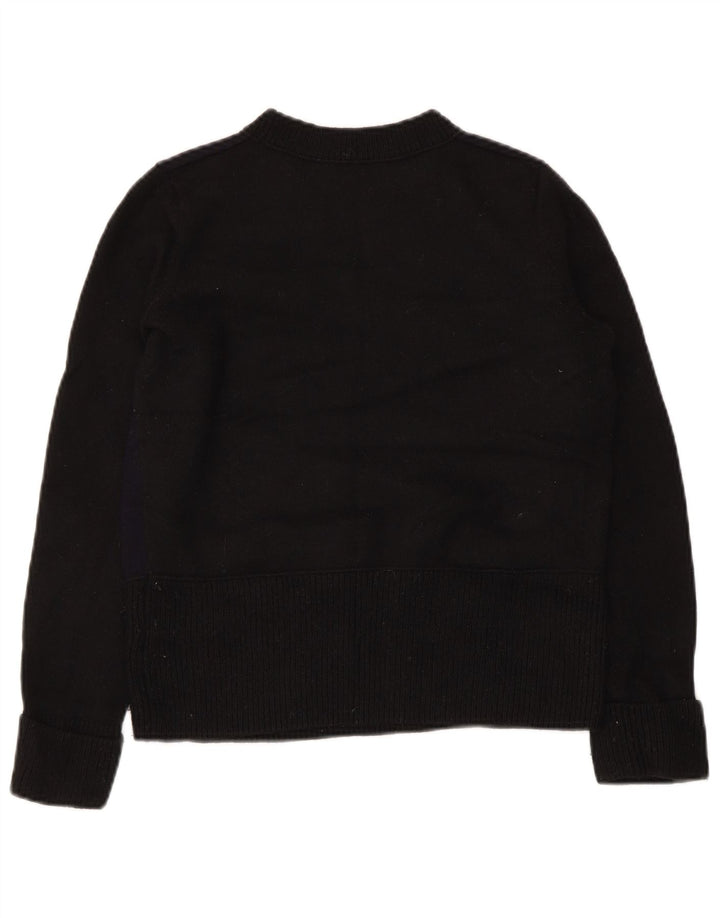 Suéter feminino Cos com gola redonda UK 10 lã preta pequena