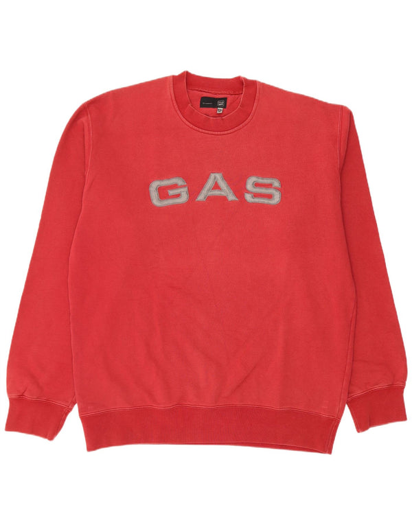 Moletom gráfico masculino Gas Jumper 2XL algodão vermelho
