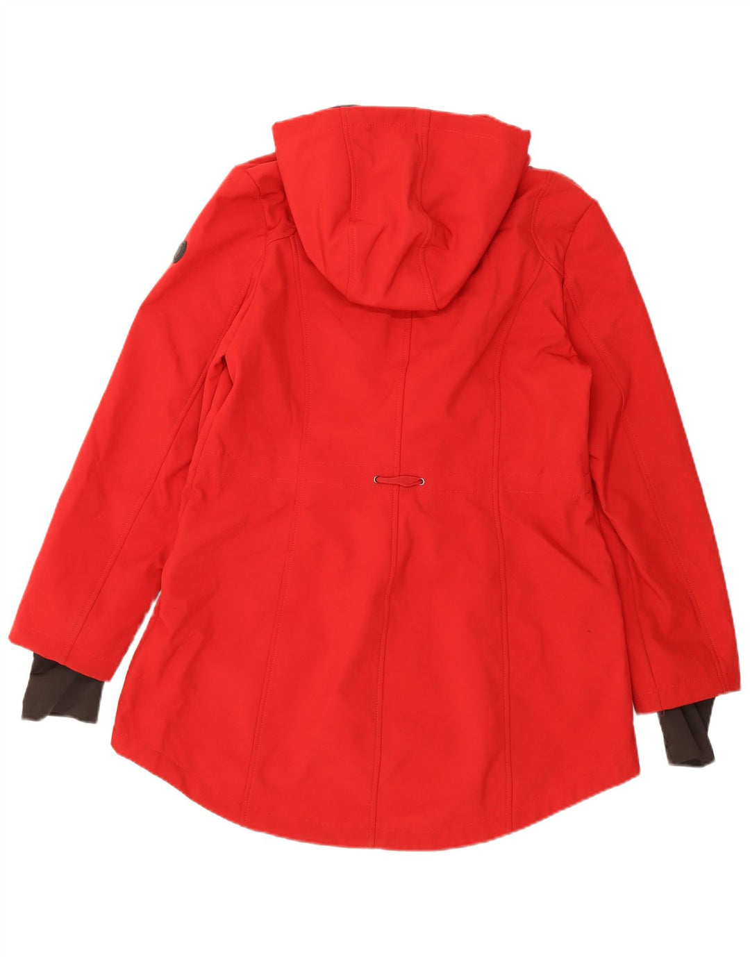 Jaqueta de chuva feminina French Connection com capuz e ajuste regular Reino Unido 14 grande vermelha