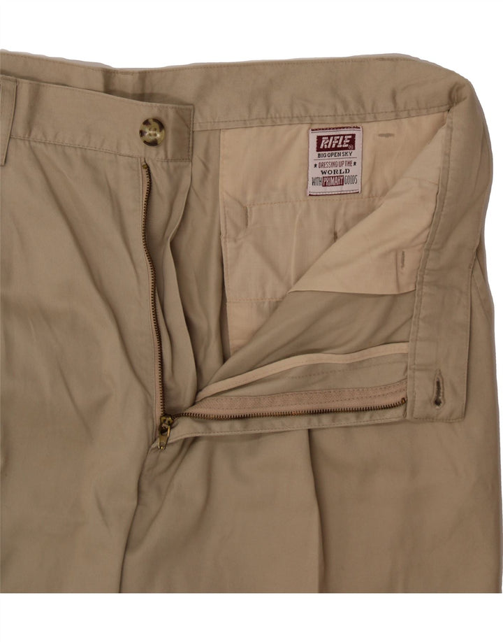 RIFLE Mens Straight Chino Trousers W36 L28 Beige Cotton Vintage Rifle and Second-Hand Rifle from Messina Hembry 