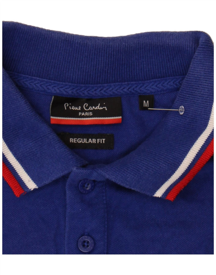 PIERRE CARDIN Mens Polo Shirt Medium Blue Cotton Vintage Pierre Cardin and Second-Hand Pierre Cardin from Messina Hembry 