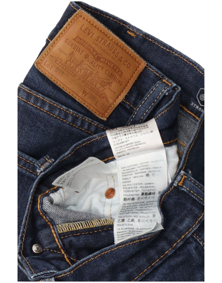 Levi's Masculino 511 Slim Jeans W30 L32 Azul Marinho Algodão