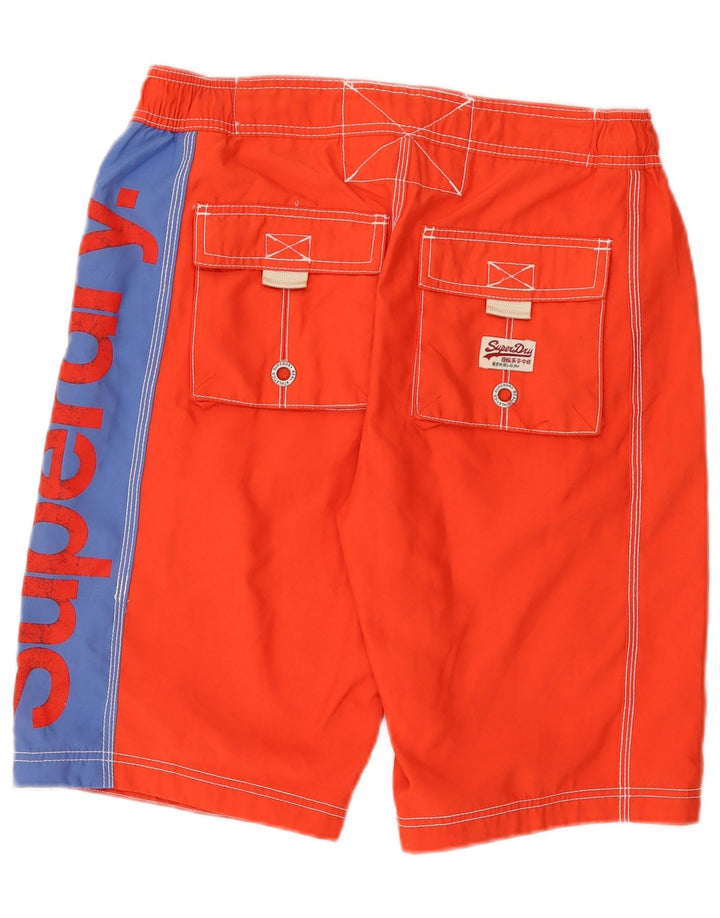 Shorts de natação masculino Superdry Graphic cor laranja médio poliéster