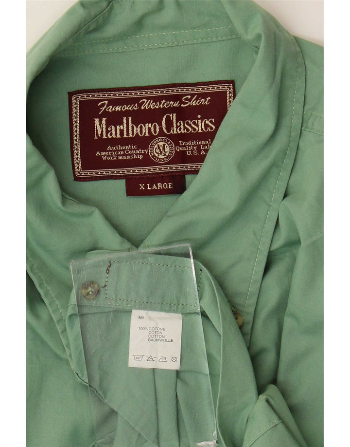 Camisa masculina Marlboro Classics XL verde algodão