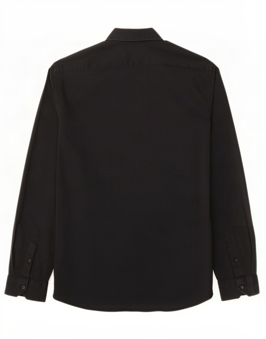 Camisa masculina Zara Super Slim Fit grande algodão preto