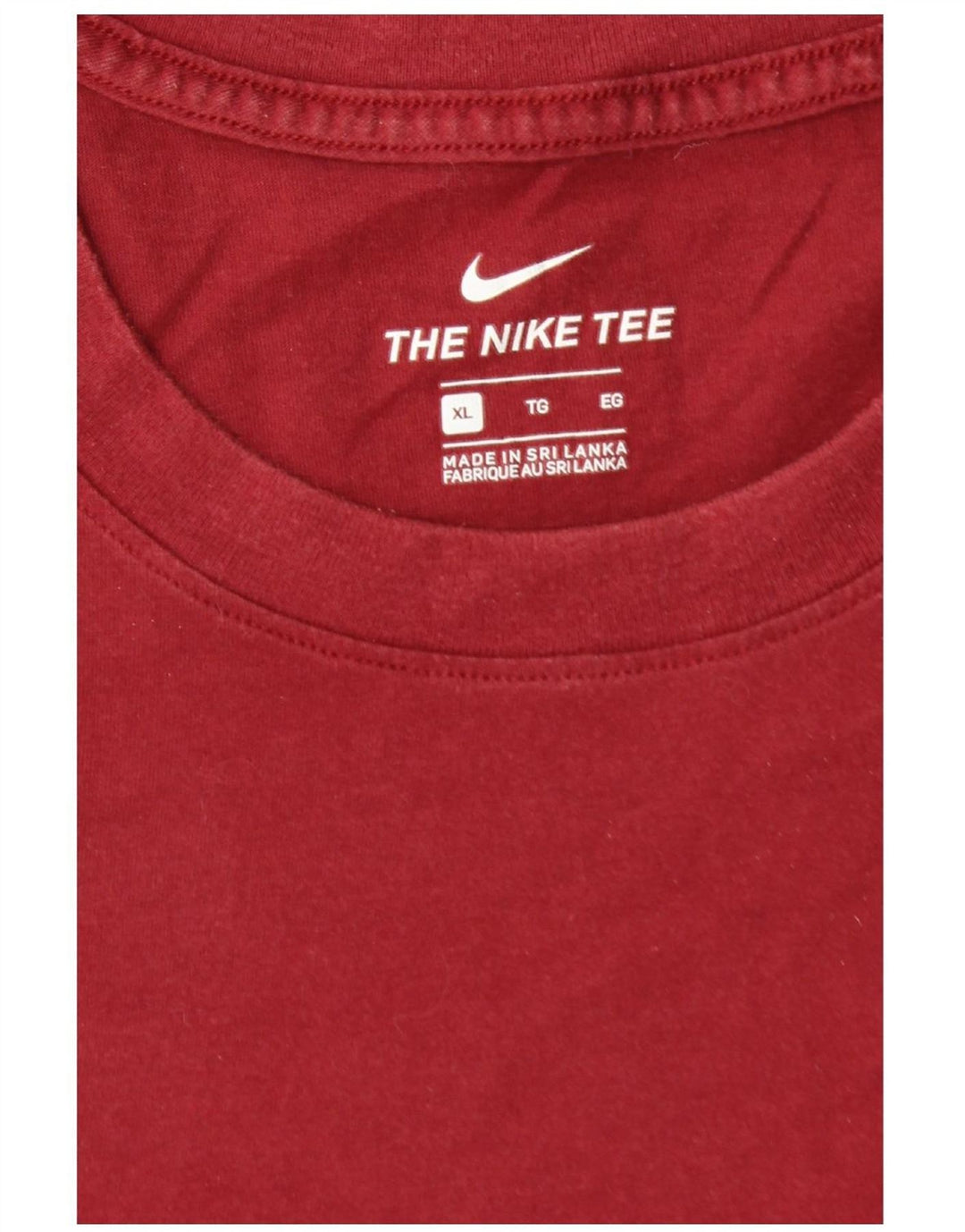Camiseta masculina NIKE Top XL Borgonha Algodão