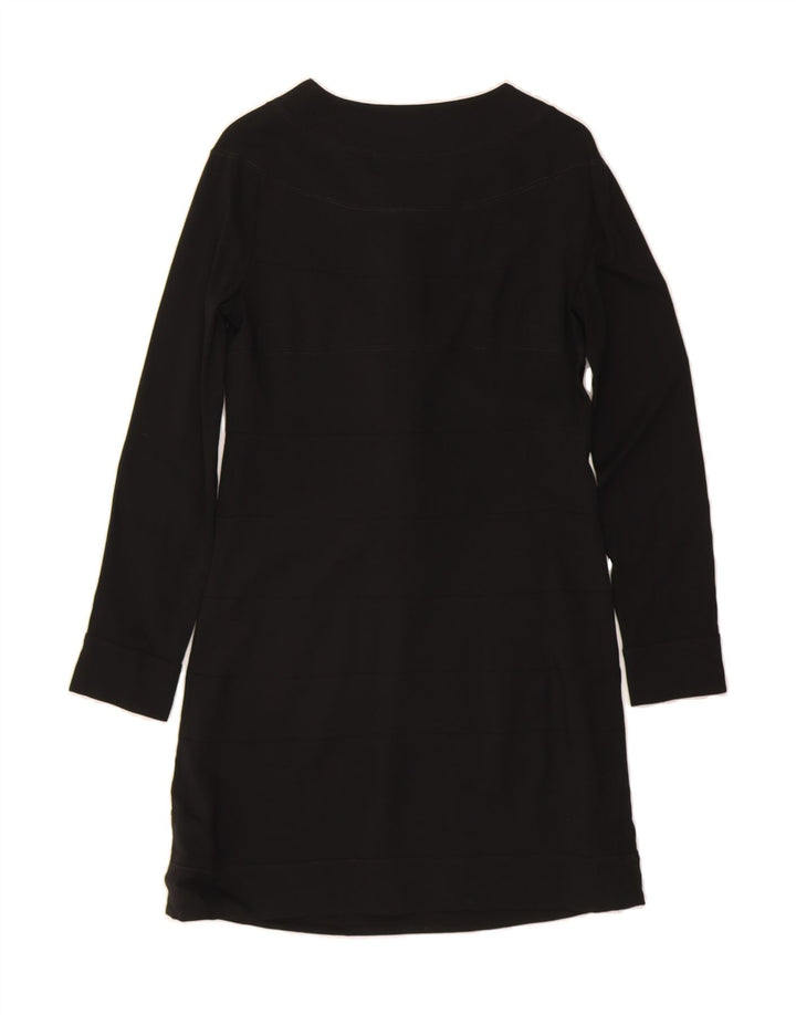 MARITHE FRANCOIS GIRBAUD Womens Ruffle Dress UK 12 Medium Black Classic Vintage Marithe Francois Girbaud and Second-Hand Marithe Francois Girbaud from Messina Hembry 