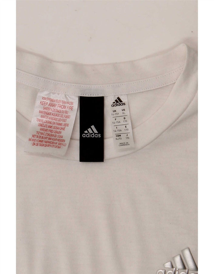 Camiseta Feminina Adidas para Meninas 14-15 Anos Branca de Poliéster
