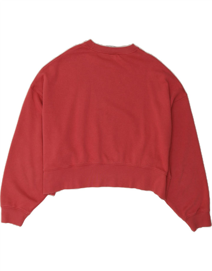 NIKE Womens Crop Oversized Sweatshirt Jumper UK 14 Medium Pink Cotton Vintage Nike and Second-Hand Nike from Messina Hembry 