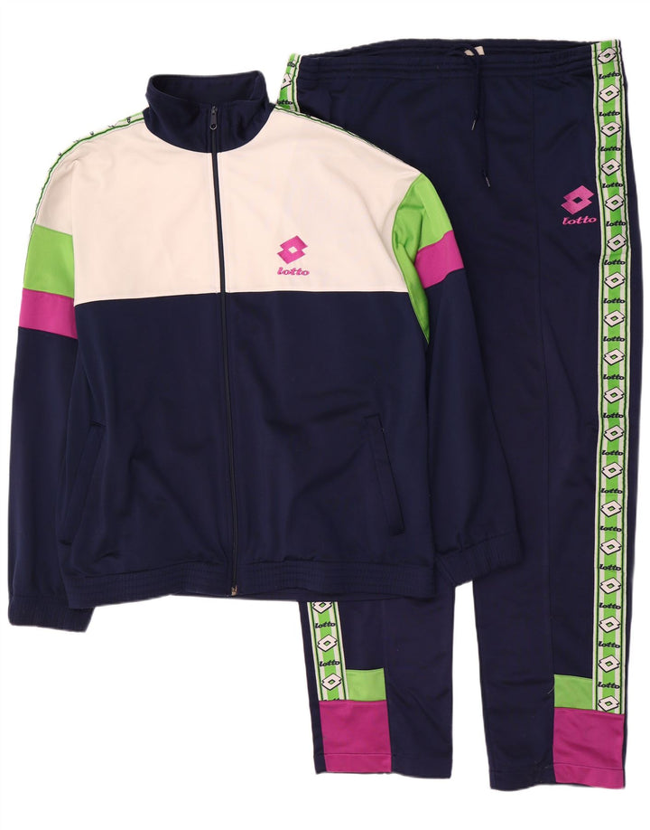 Lotto Mens Full Tracksuit XL Azul Marinho Colorblock