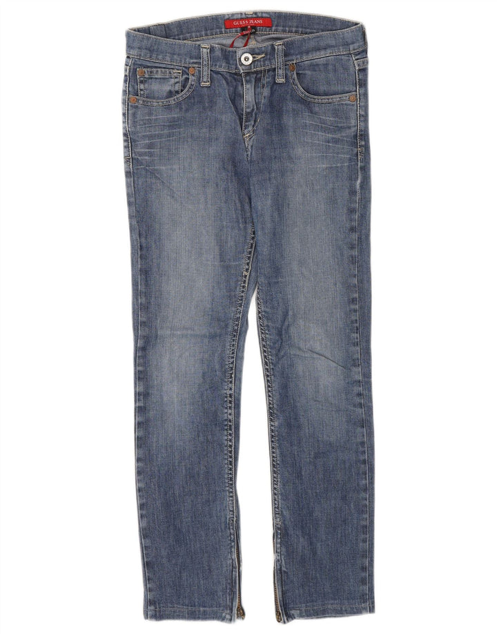 Jeans slim feminino GUESS W24 L24 azul algodão