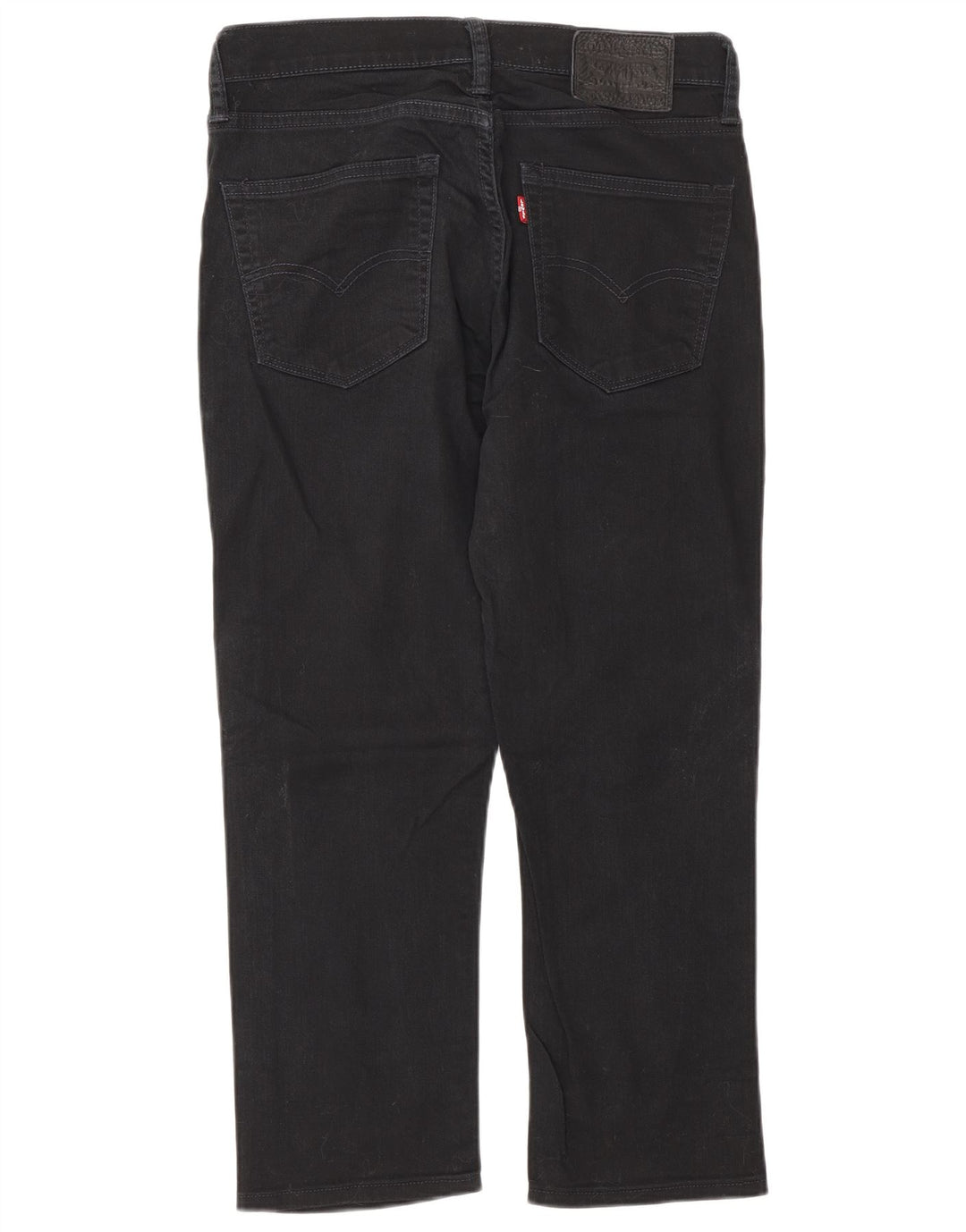 Calça jeans reta cortada masculina Levi's W31 L25 algodão preto