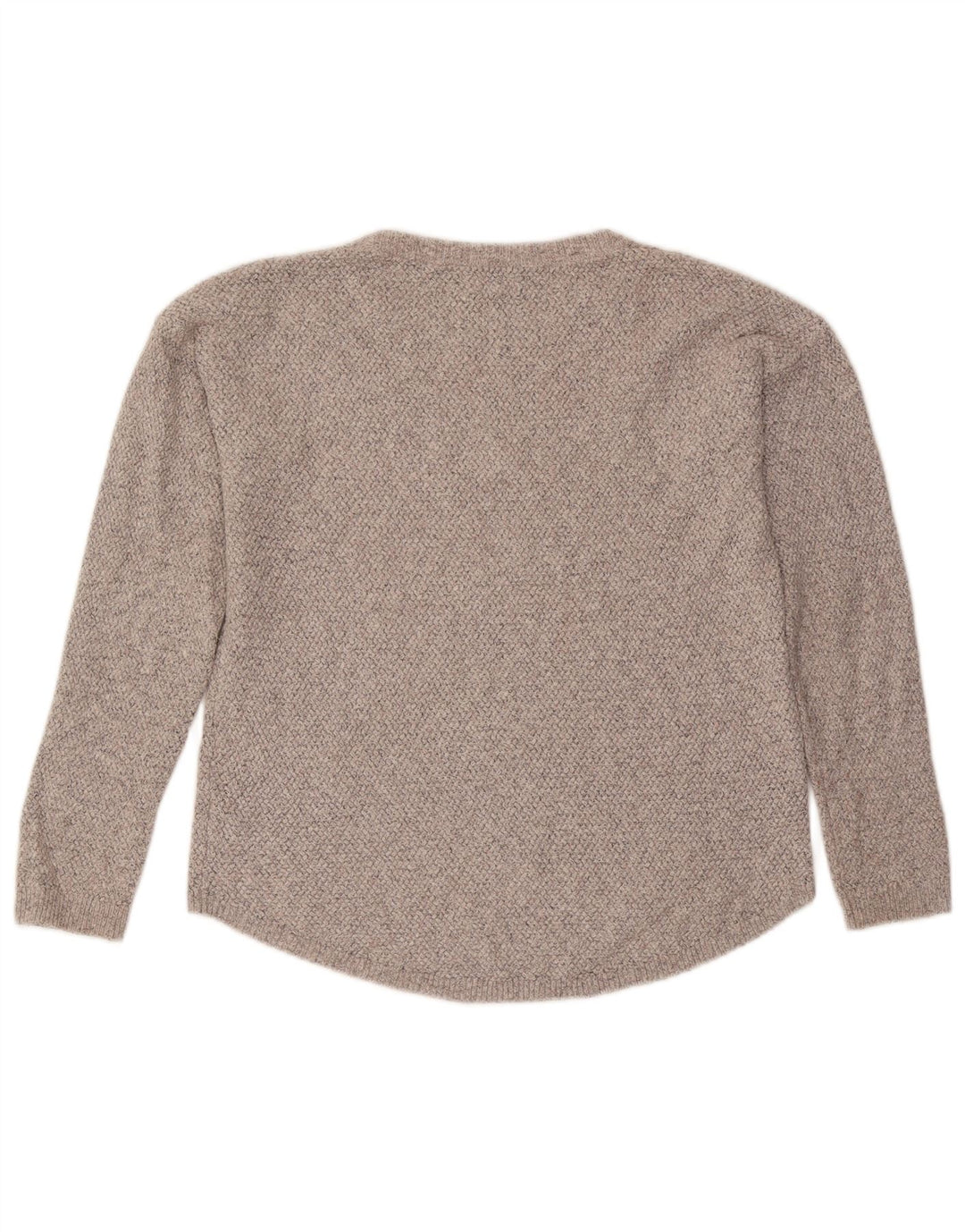 Suéter feminino de grandes dimensões com gola canoa Fat Face Reino Unido 10 algodão cinza pequeno