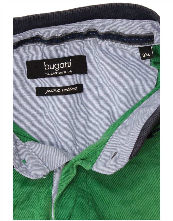 Camisa polo masculina Bugatti 3XL algodão verde