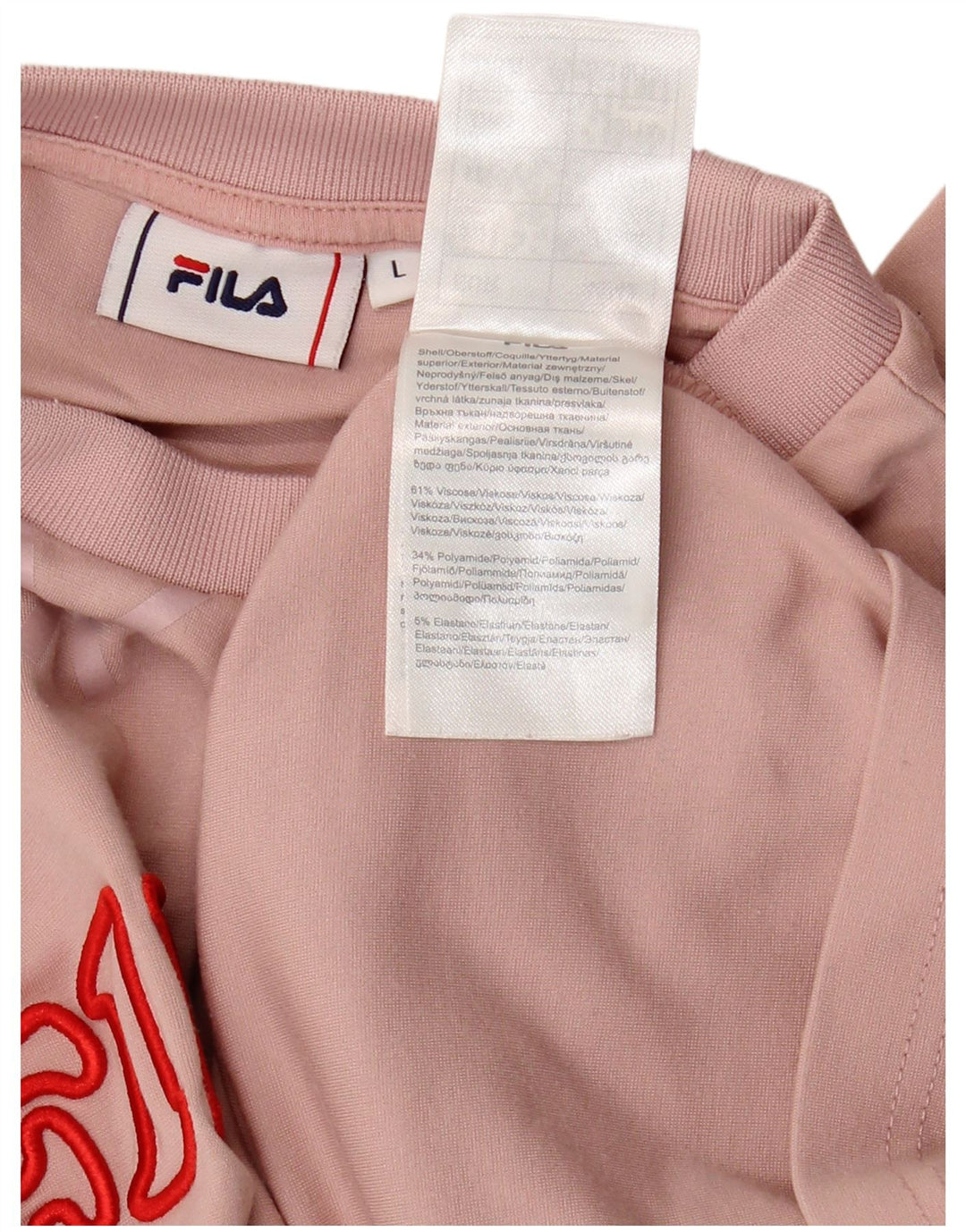 Camiseta feminina com estampa oversized FILA Reino Unido 16 grande viscose rosa