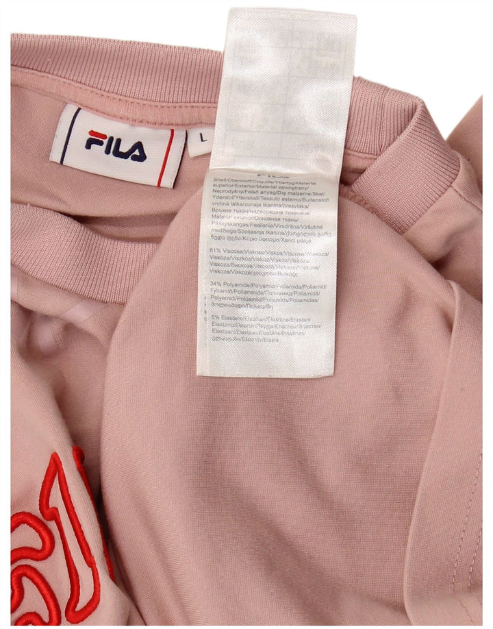 Camiseta feminina com estampa oversized FILA Reino Unido 16 grande viscose rosa